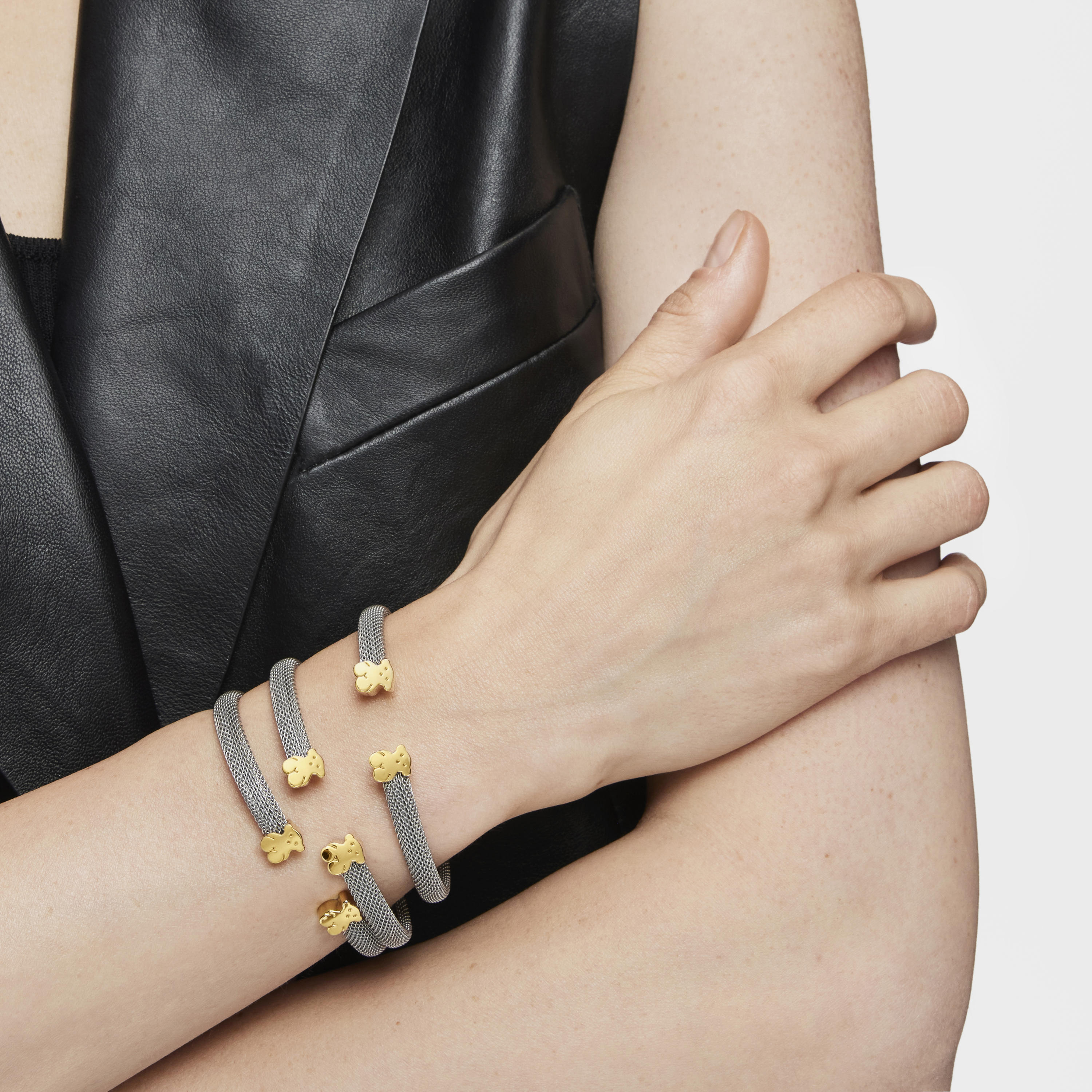 18K solid gold and Steel Sweet Dolls Bracelet | TOUS