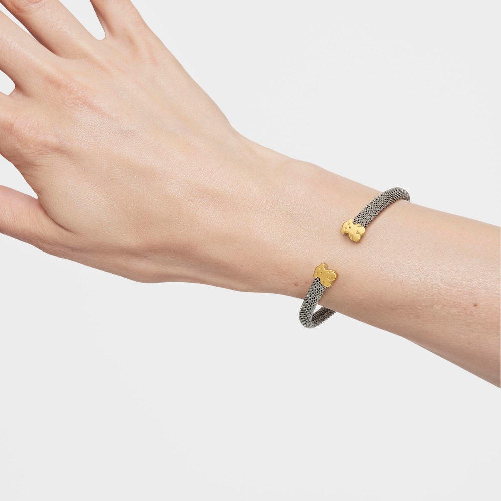 Bracciale Icon Mesh in oro e acciaio