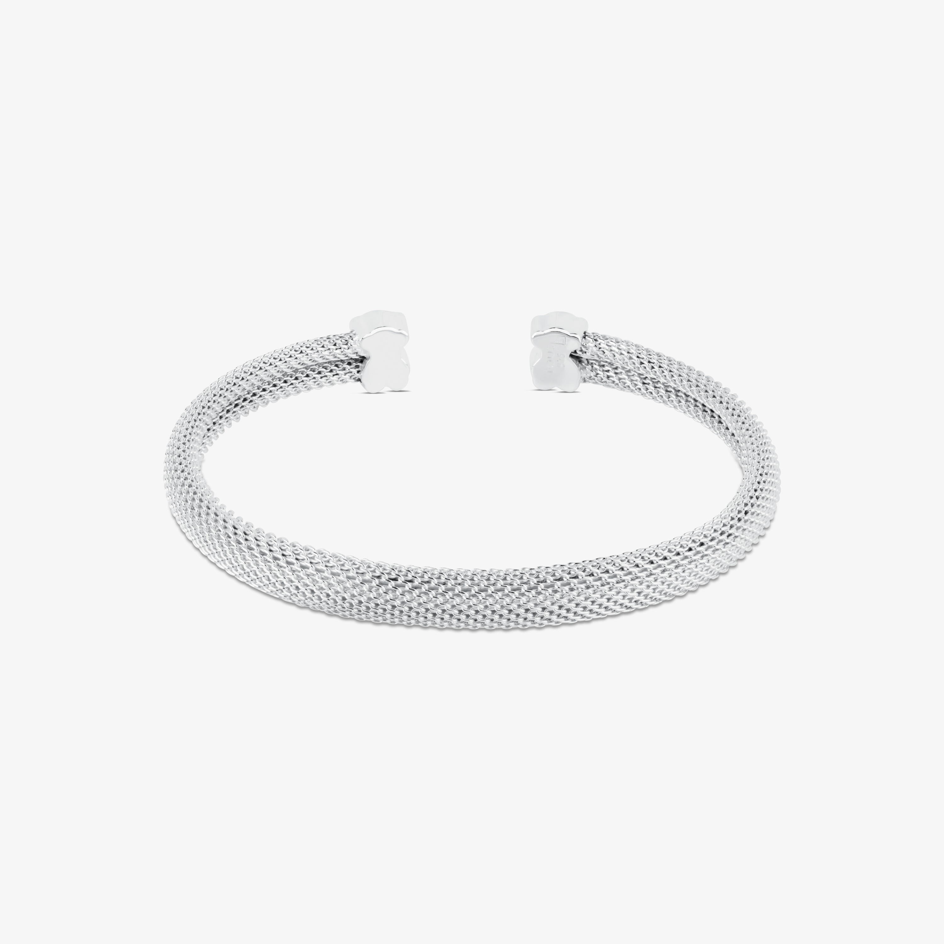 Mesh TOUS Silver Bangle Bear motif