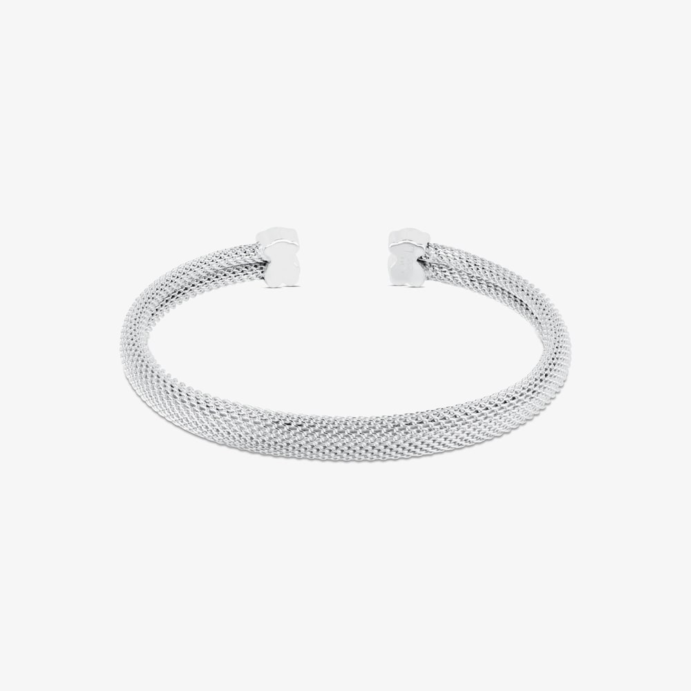 Mesh TOUS Silver Bangle Bear motif
