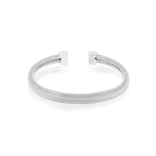 Mesh TOUS Silver Bangle Bear motif