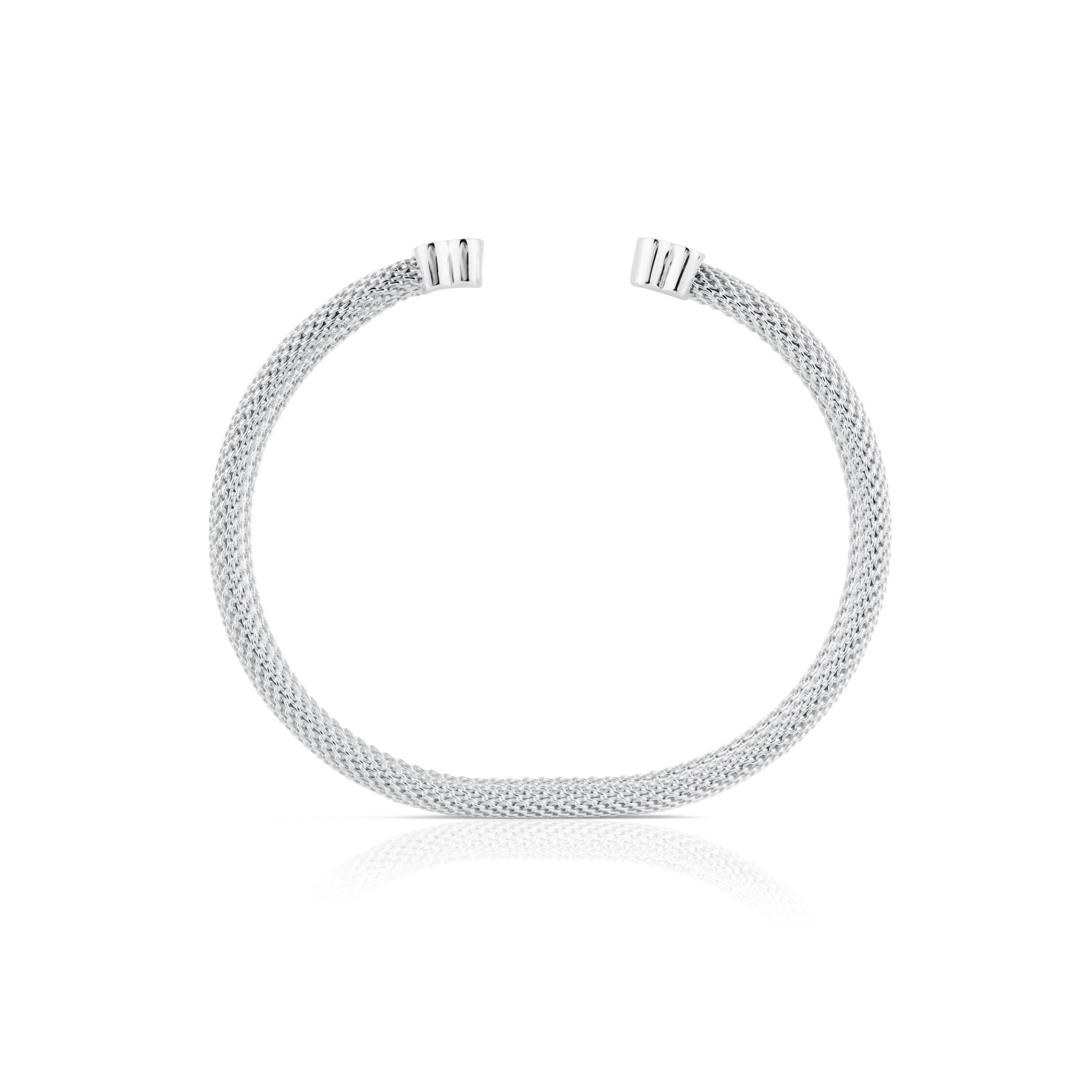 Mesh TOUS Silver Bangle Bear motif