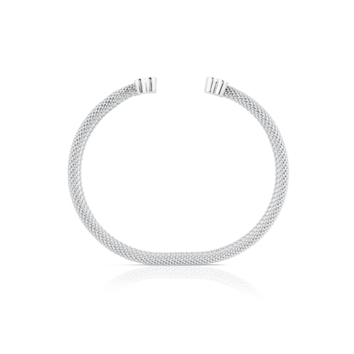 Mesh TOUS Silver Bangle Bear motif