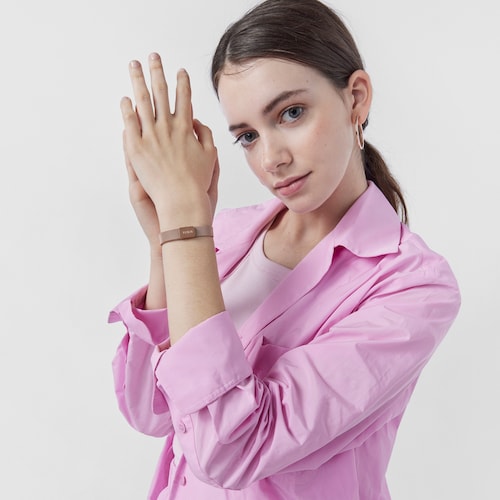 Pulsera de acero IP rosado Mesh