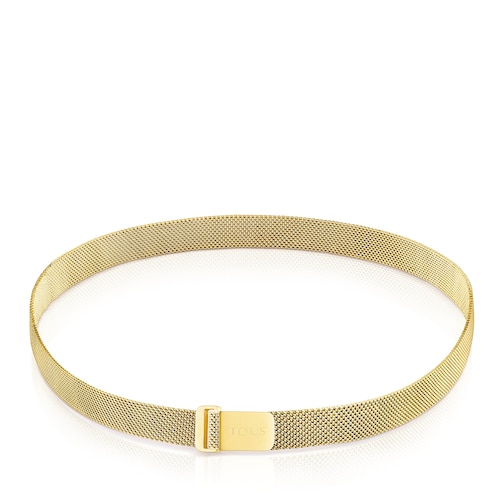 Gargantilla de acero IP dorado Mesh image number 0