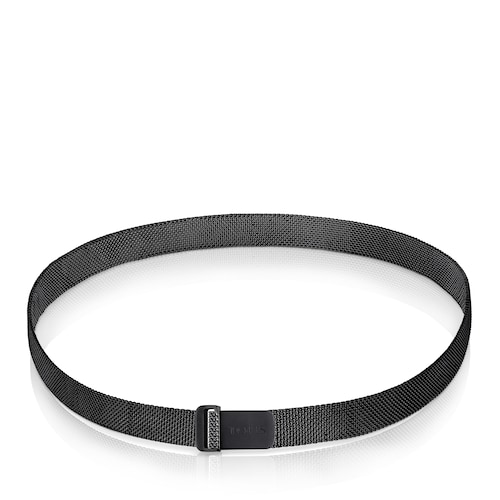 Black IP Steel Mesh Choker
