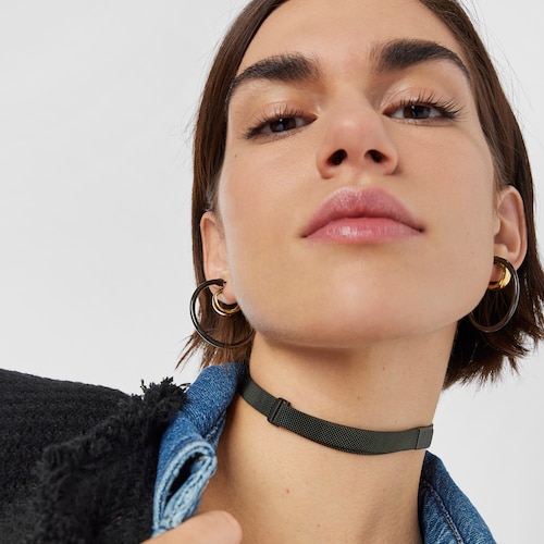 Black IP Steel Mesh Choker