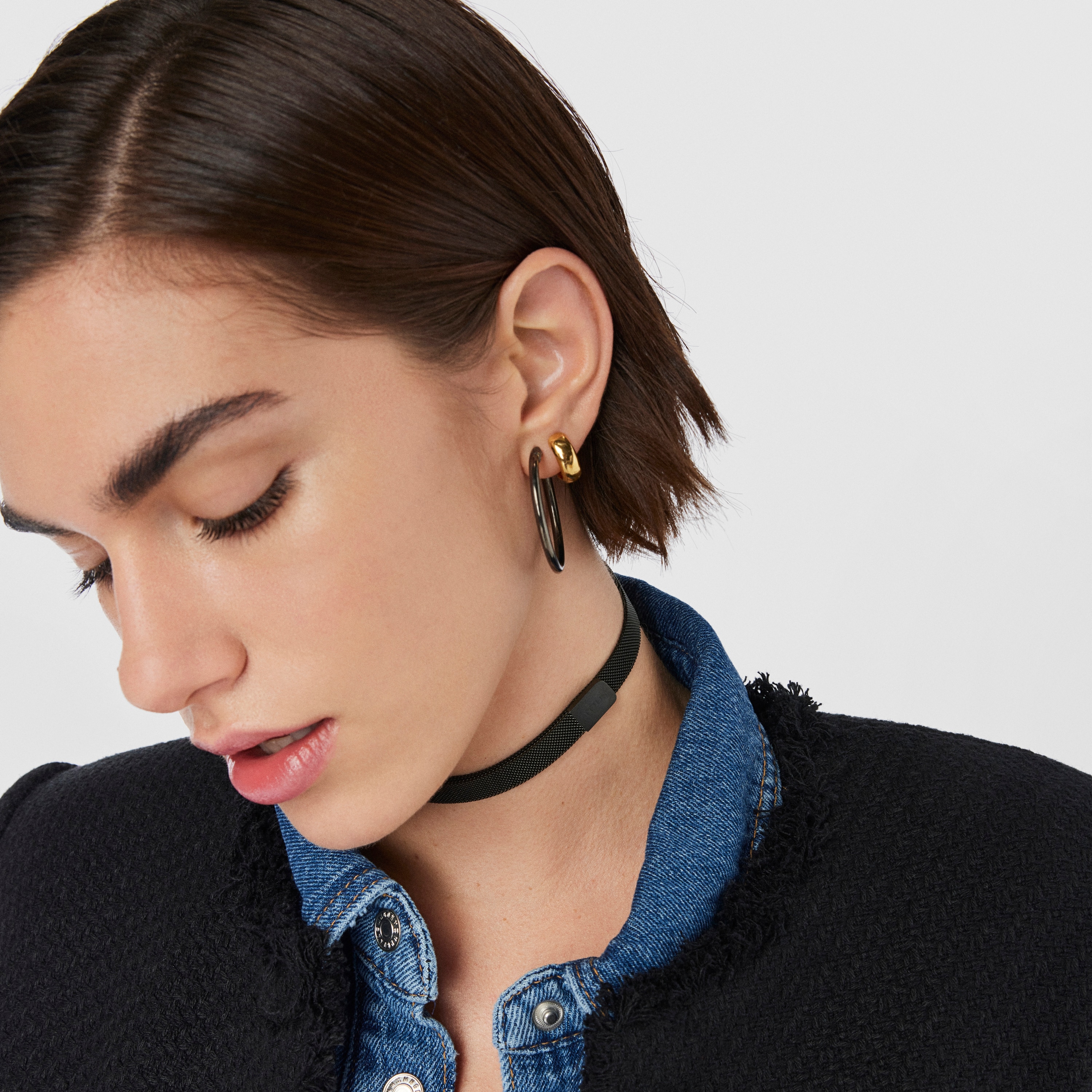 Black IP Steel Mesh Choker