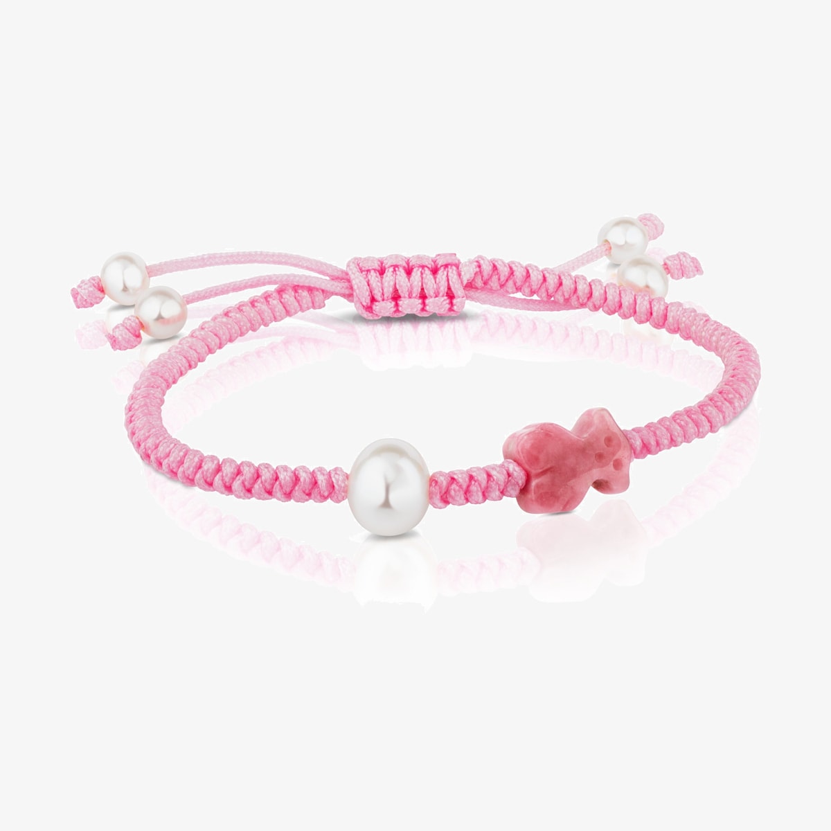 Pulsera De Rodonita Y Perlas Cultivadas Tibet