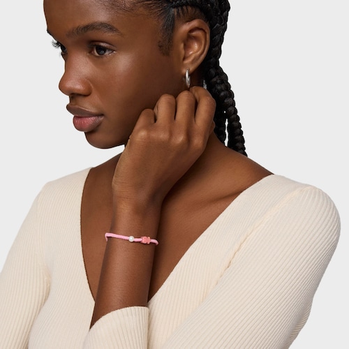 Pulsera de rodonita y perlas cultivadas Tibet