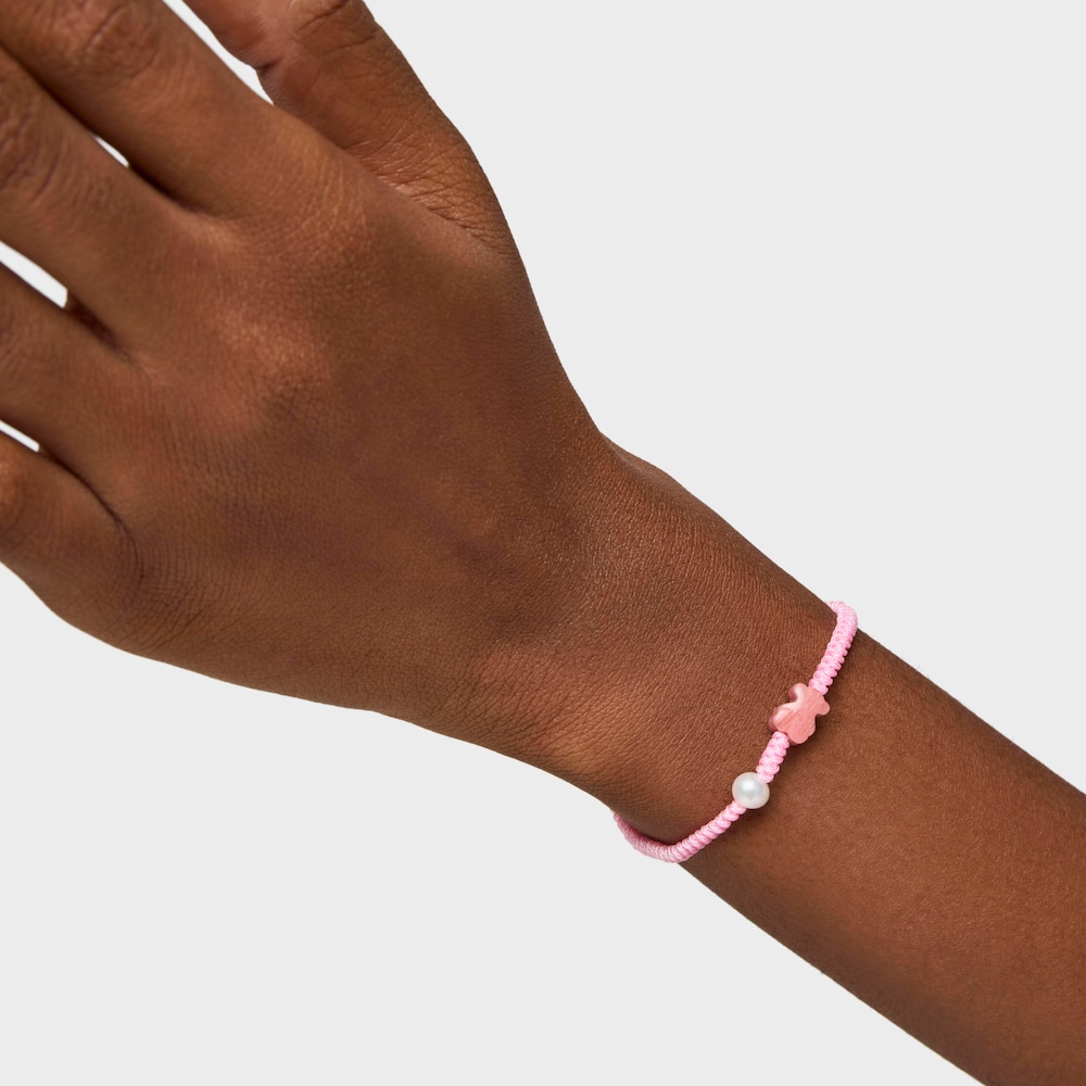 Pulsera de rodonita y perlas cultivadas Tibet