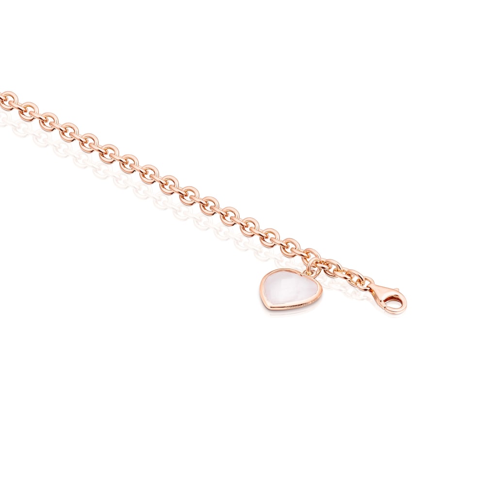 Rose 18K gold vermeil and pink Quartz Sweet Dolls Color Bracelet