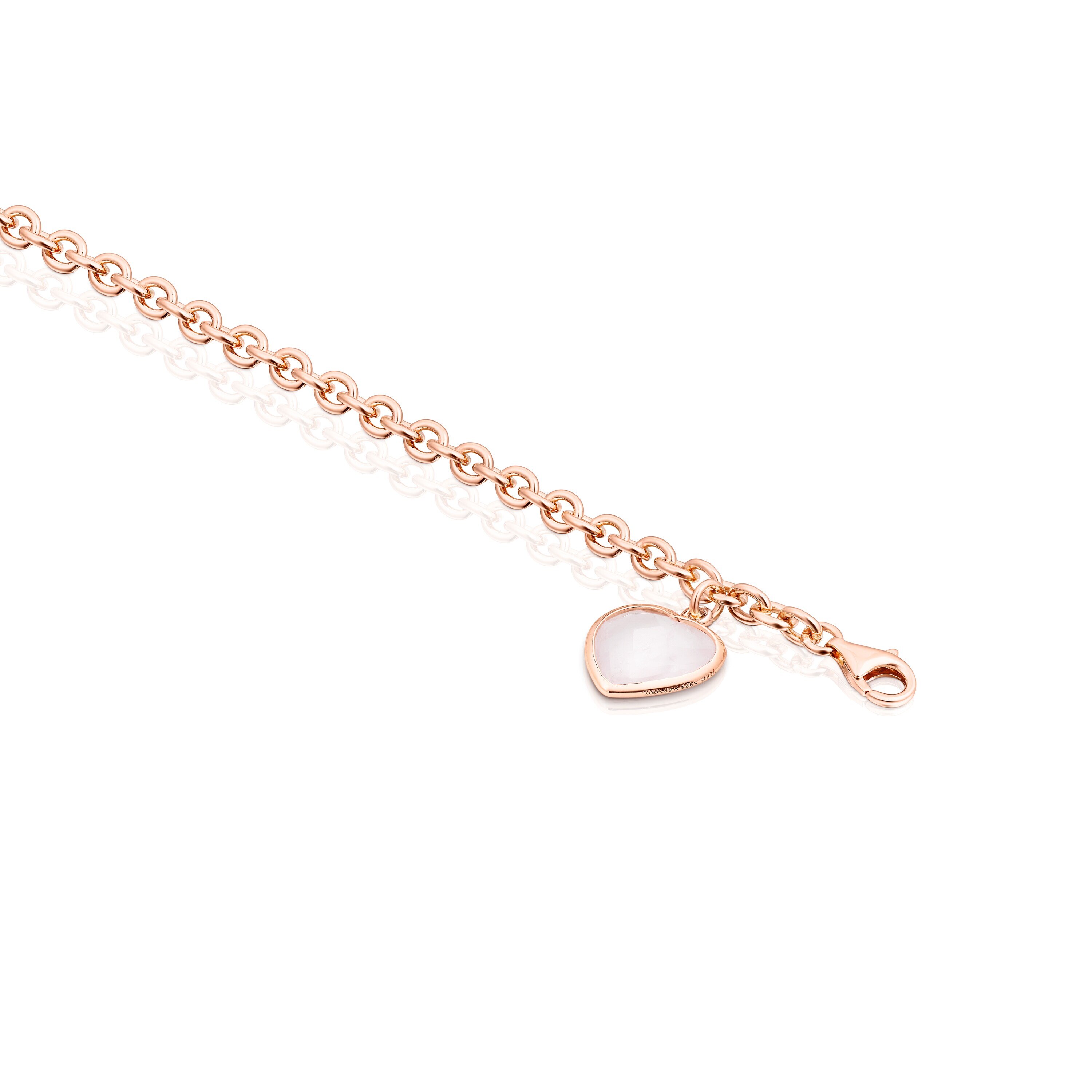 Rose Silver Vermeil and pink Quartz Sweet Dolls Color Bracelet