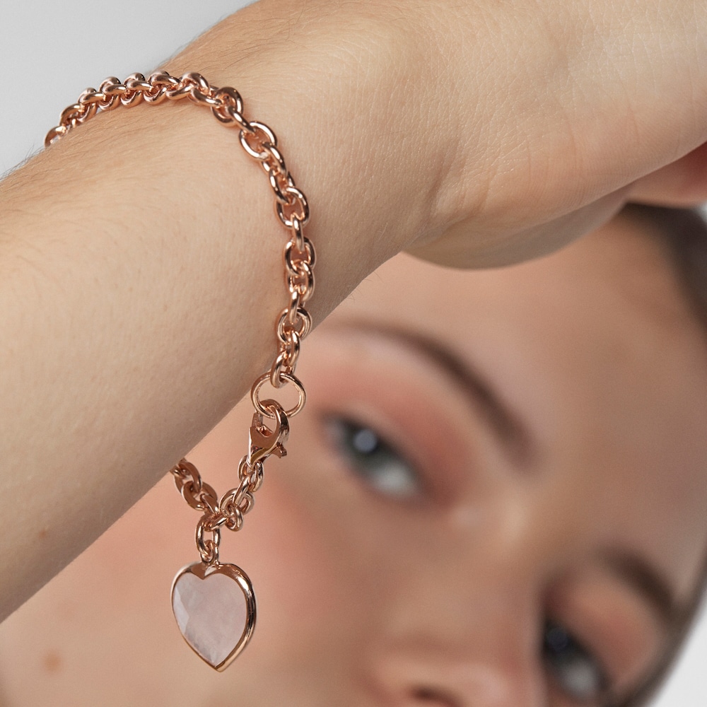 Rose Silver Vermeil and pink Quartz Sweet Dolls Color Bracelet
