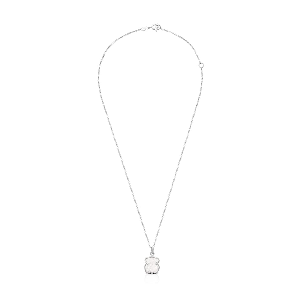 Silver and rock Crystal Sweet Dolls Color Necklace