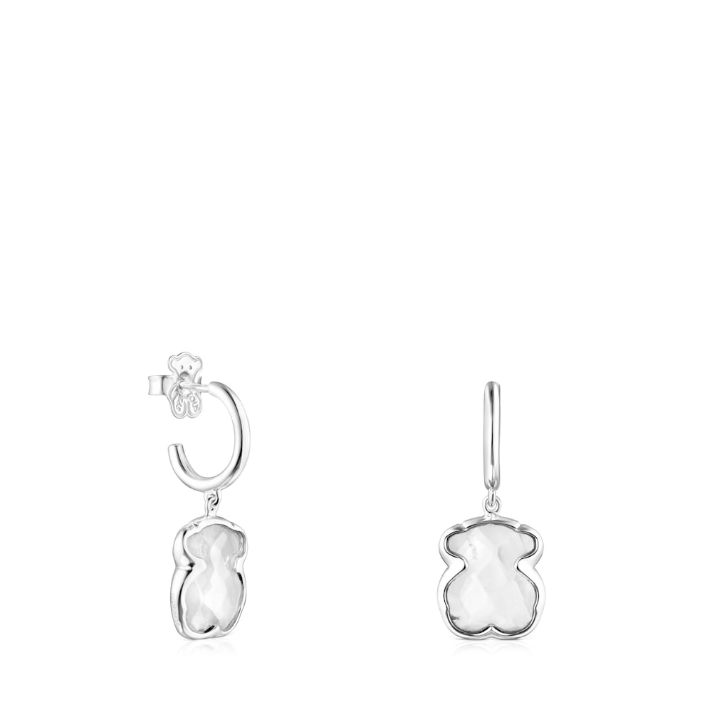 Pendientes de plata y cristal de roca Sweet Dolls Color image number 0