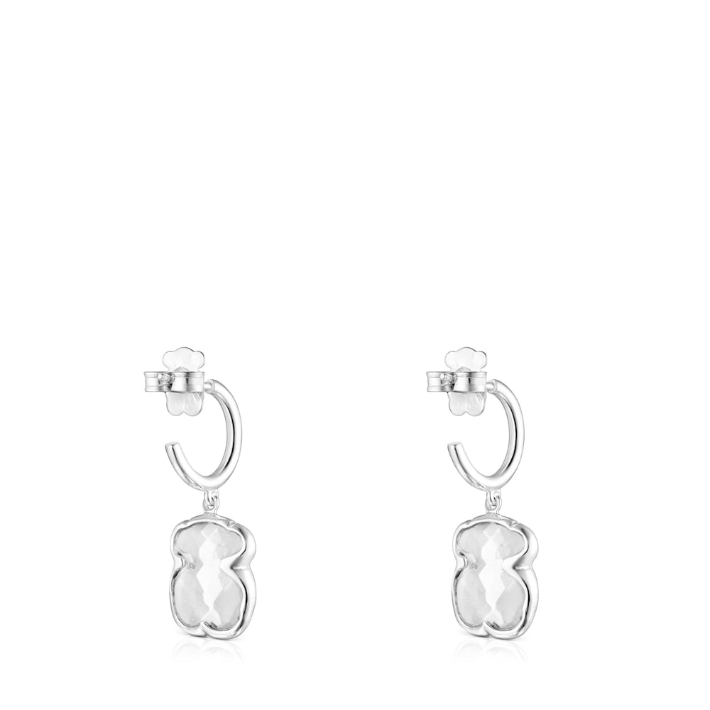 Pendientes de plata y cristal de roca Sweet Dolls Color