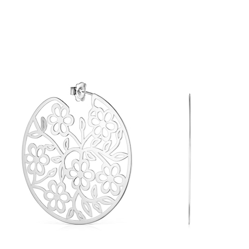 Pendientes grandes de plata Antic