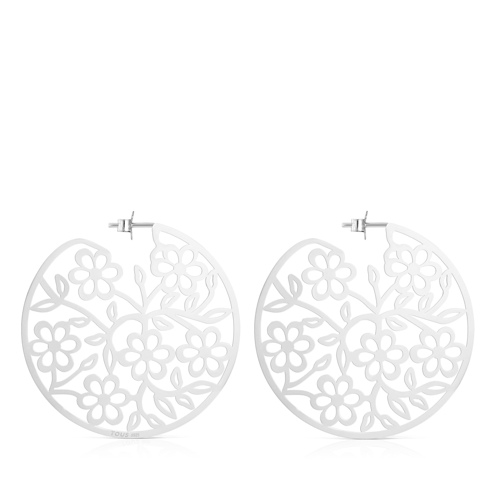 Pendientes grandes de plata Antic