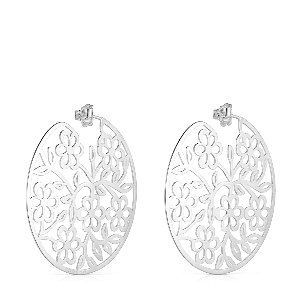 Pendientes grandes de plata Antic