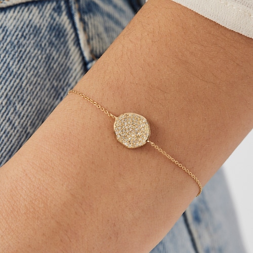 Pulsera Nenufar de oro y diamantes