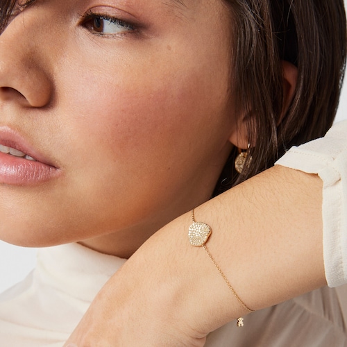 Pulsera Nenufar de oro y diamantes