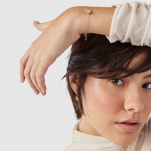 Pulsera Nenufar de oro y diamantes