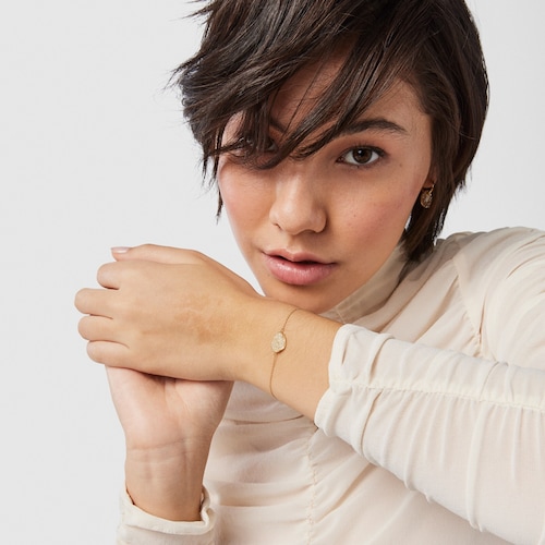 Pulsera Nenufar de oro y diamantes