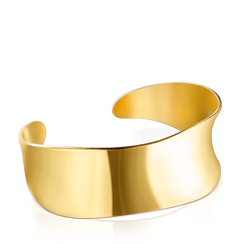 Pulsera estrecha con baño de oro 18 kt sobre plata Nenufar
