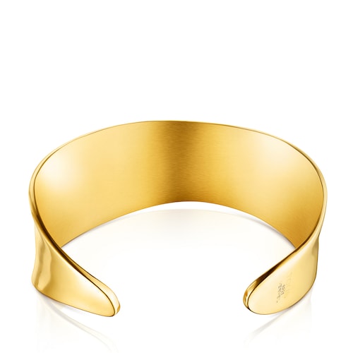 Pulsera estrecha con baño de oro 18 kt sobre plata Nenufar
