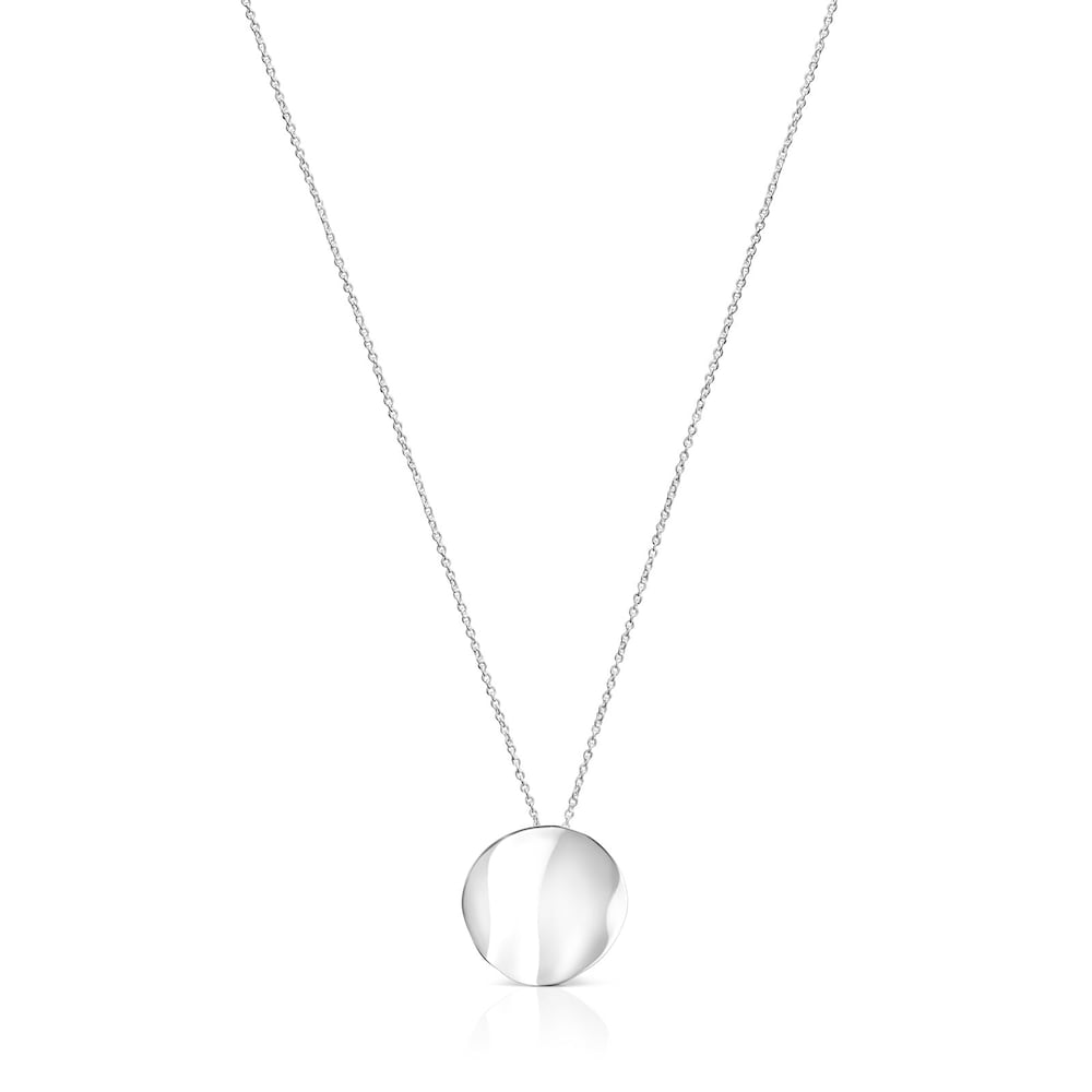 Silver Nenufar petal Necklace image number 0