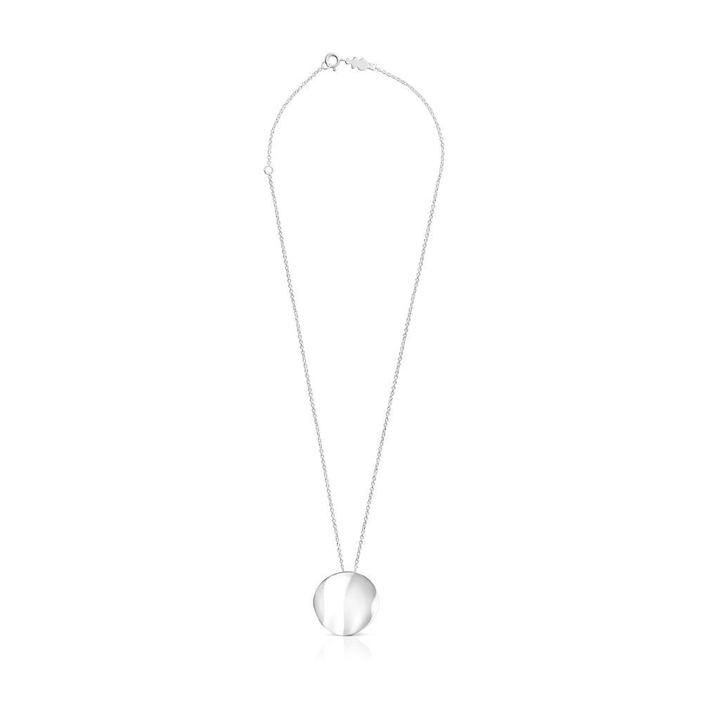 Silver Nenufar petal Necklace image number 1
