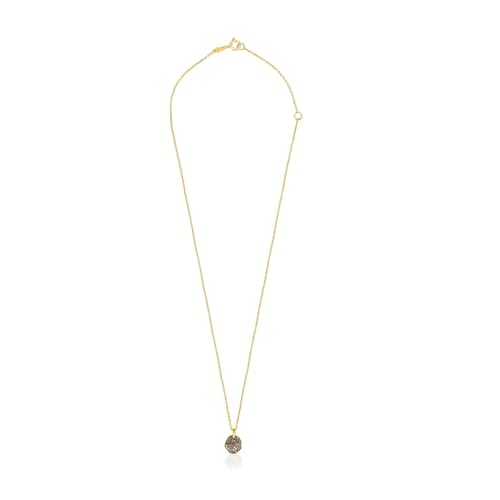 Collar con baño de oro 18 kt sobre plata y diamantes Nenufar