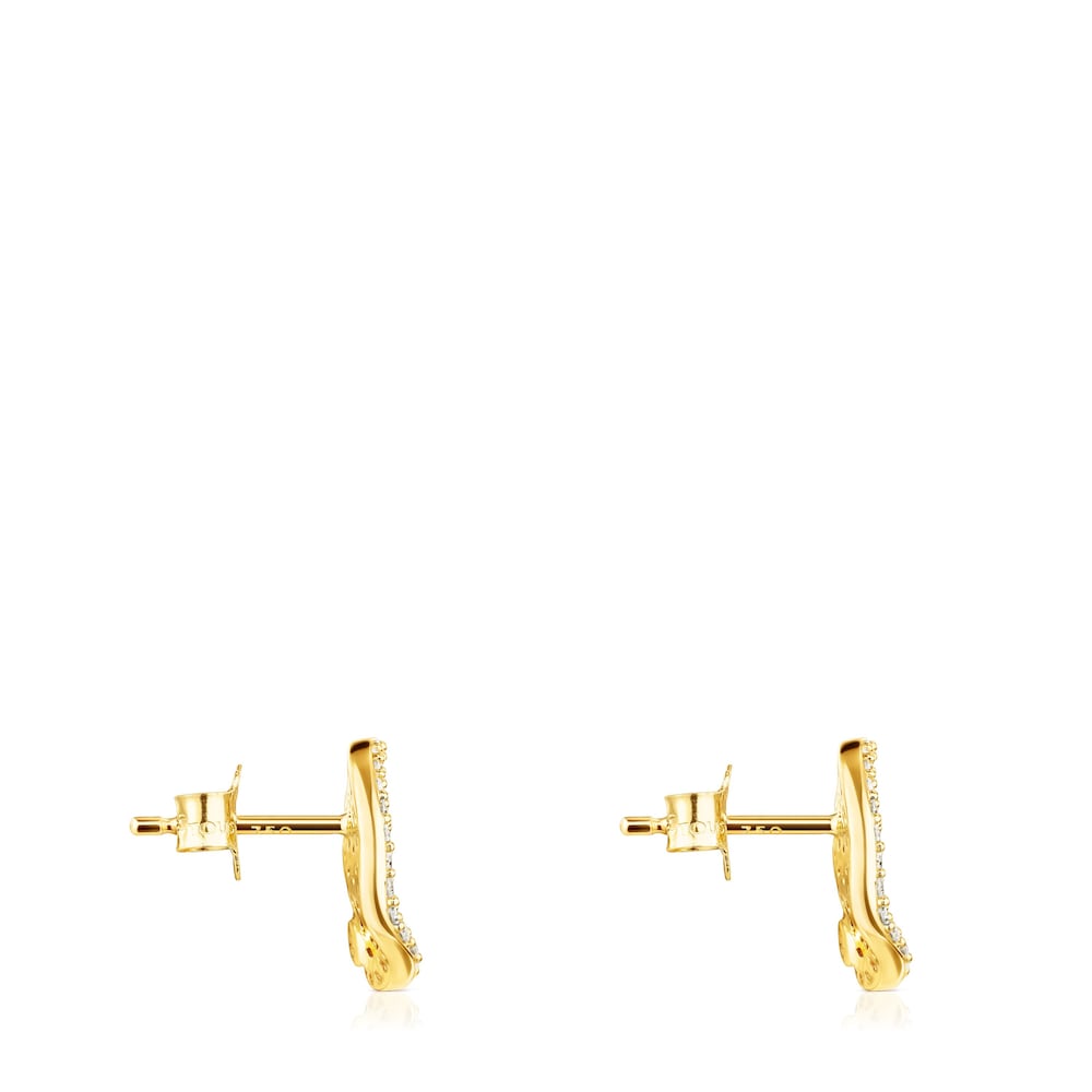 Pendientes de oro y diamantes Nenufar image number 1