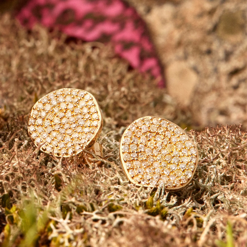 Pendientes de oro y diamantes Nenufar image number 3