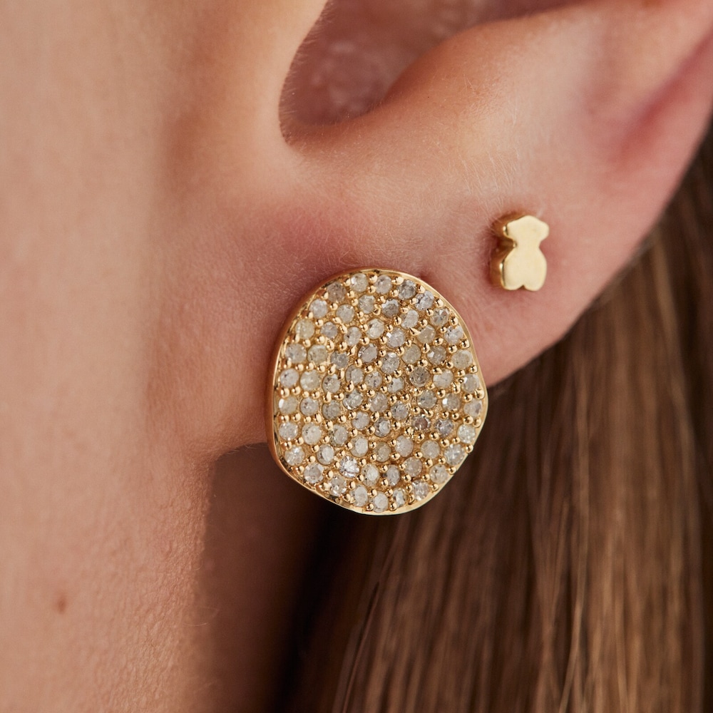 Pendientes de oro y diamantes Nenufar image number 7