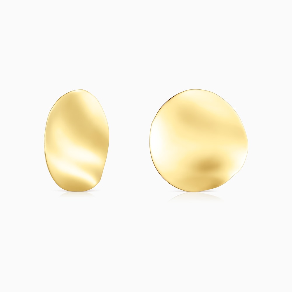 Pendientes p&eacute;talo peque&ntilde;o con ba&ntilde;o de oro 18 kt sobre plata Nenufar