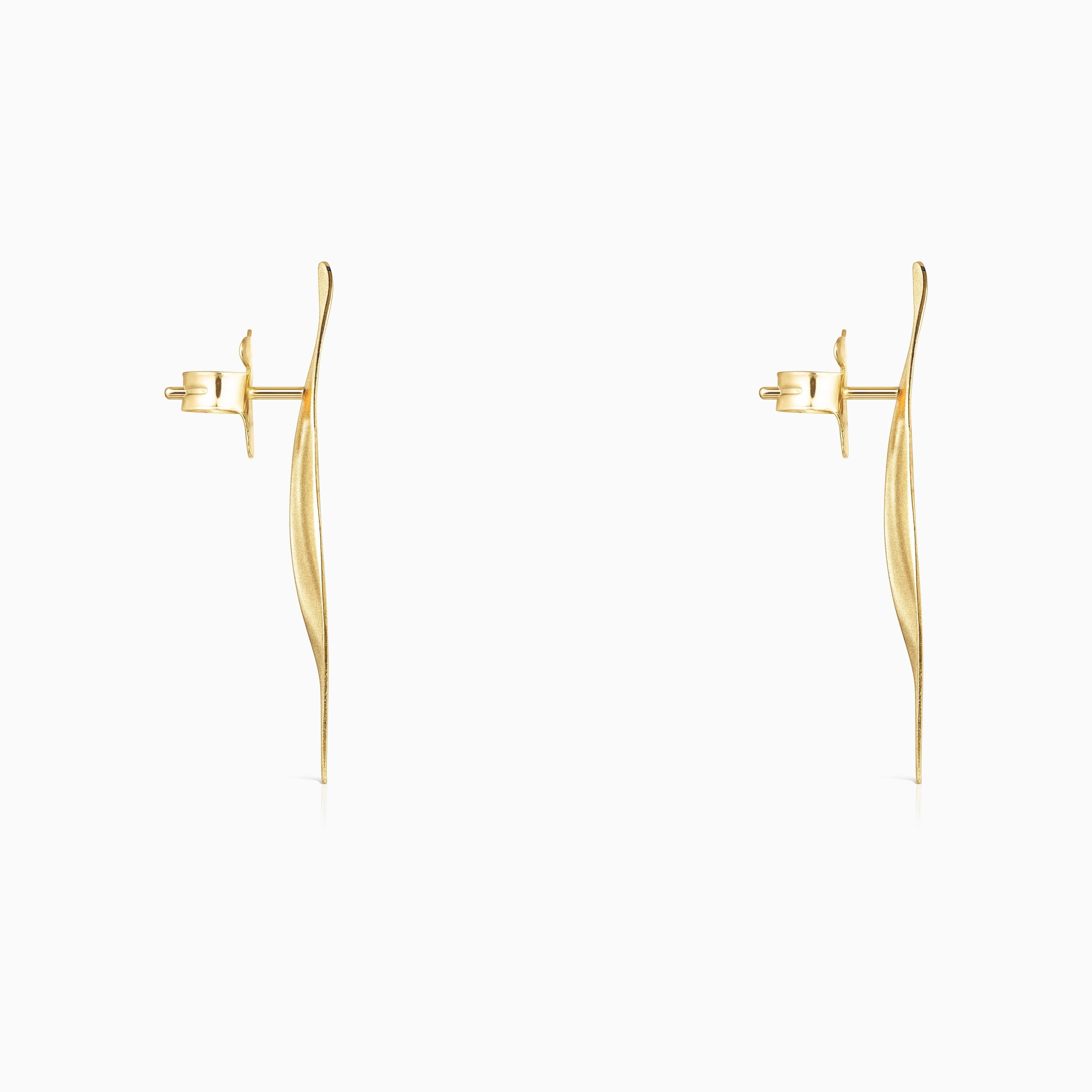 18K gold vermeil Nenufar petal Earrings
