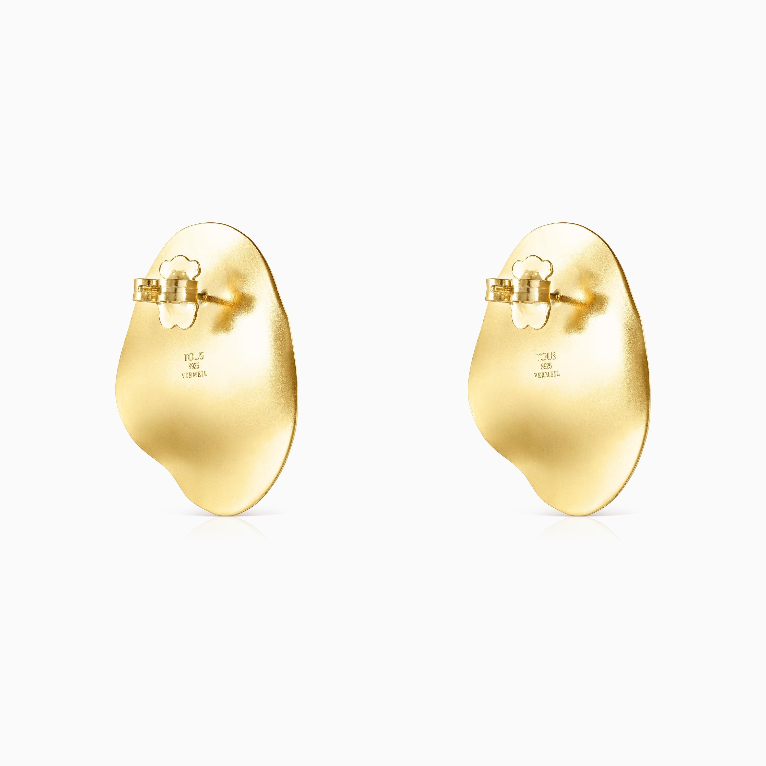 18K gold vermeil Nenufar petal Earrings