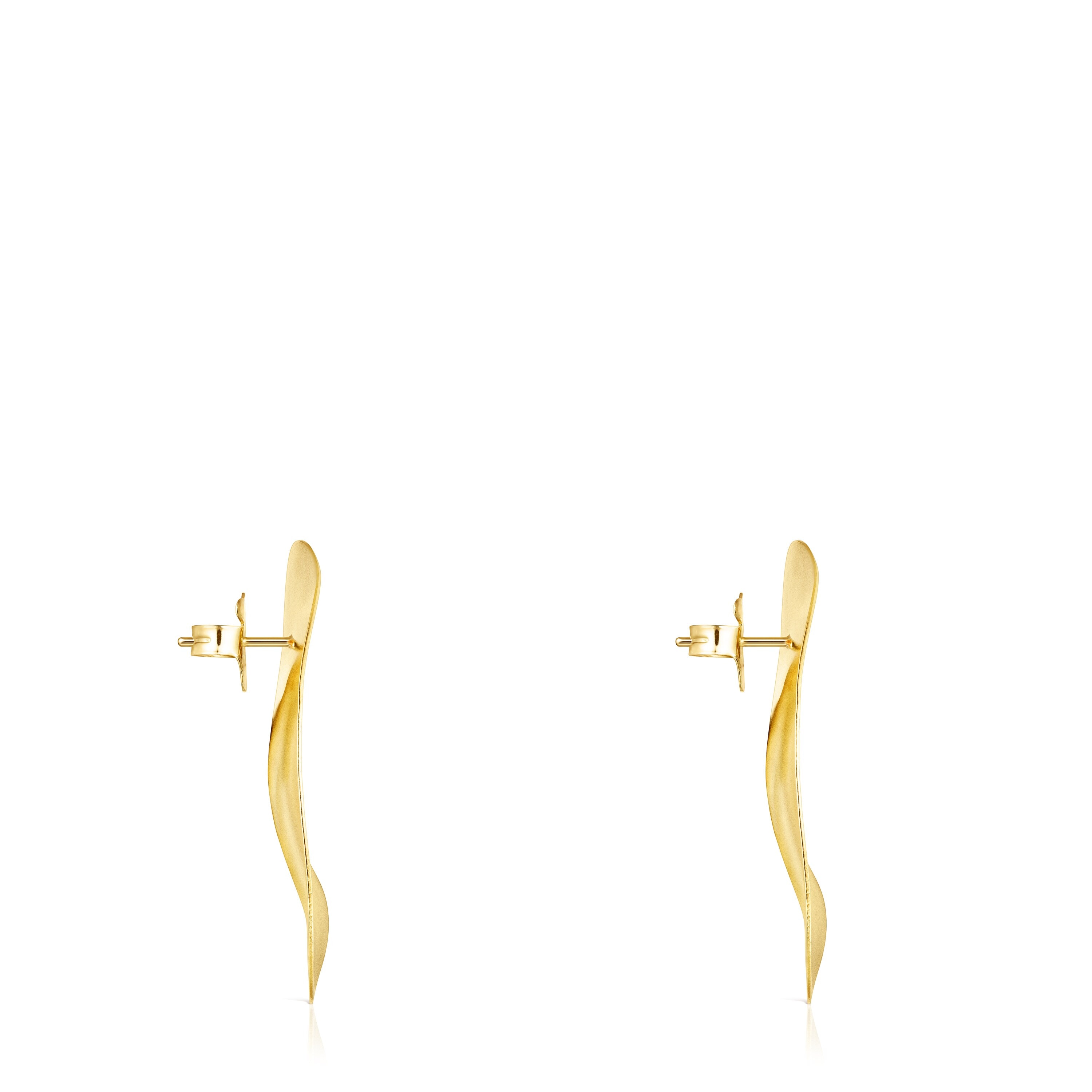 18K gold vermeil Nenufar petal Earrings