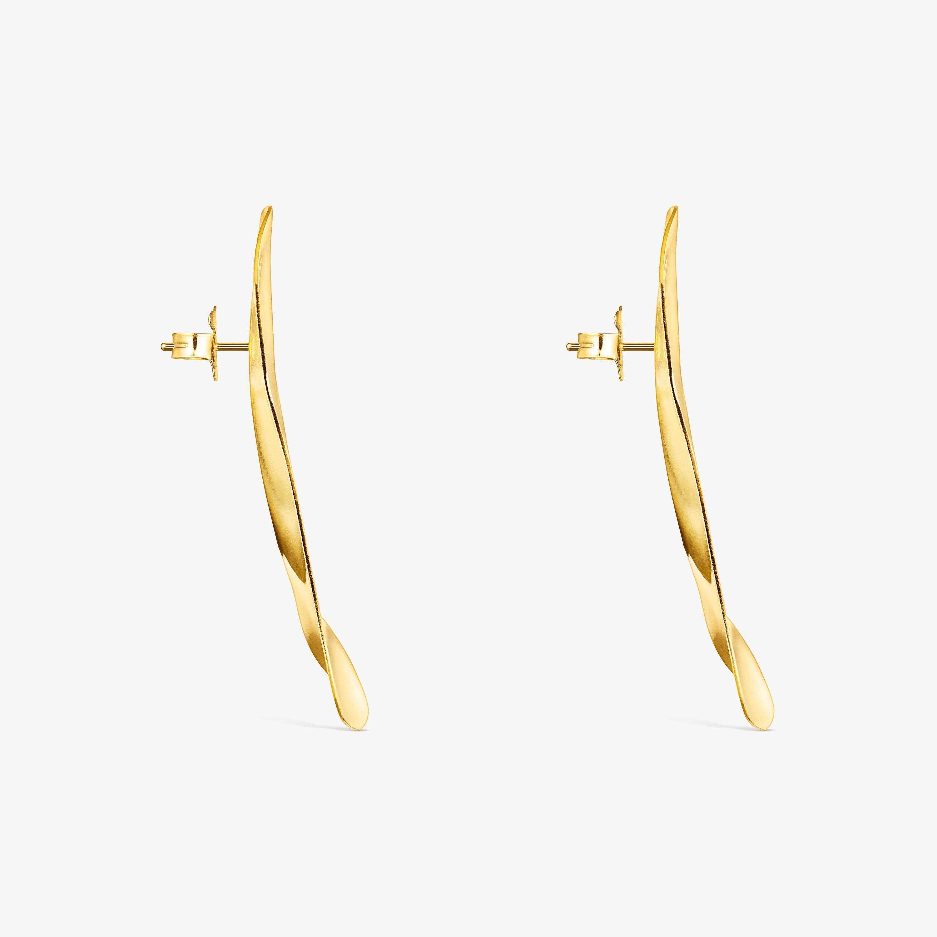 18K gold vermeil Nenufar petal Earrings