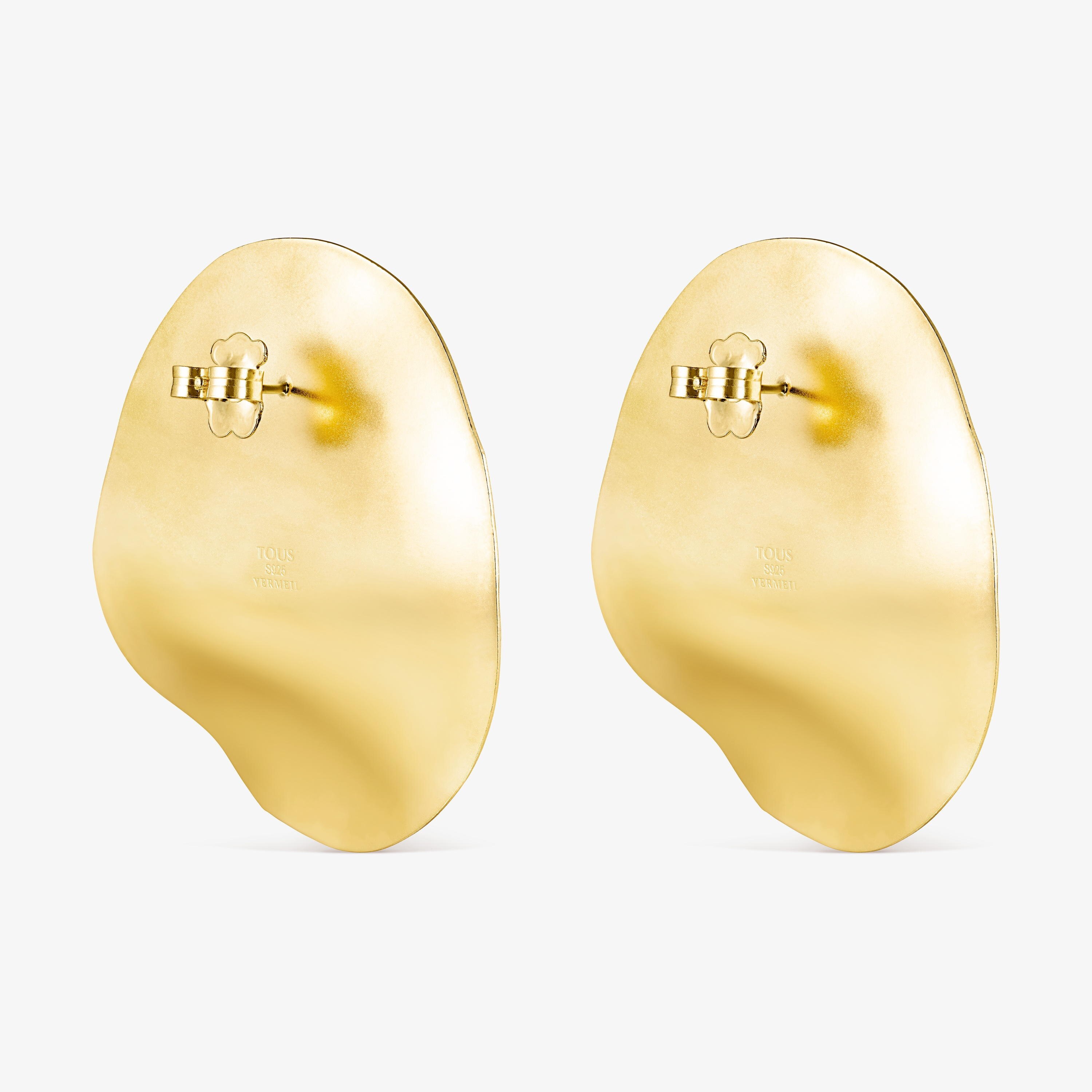 18K gold vermeil Nenufar petal Earrings