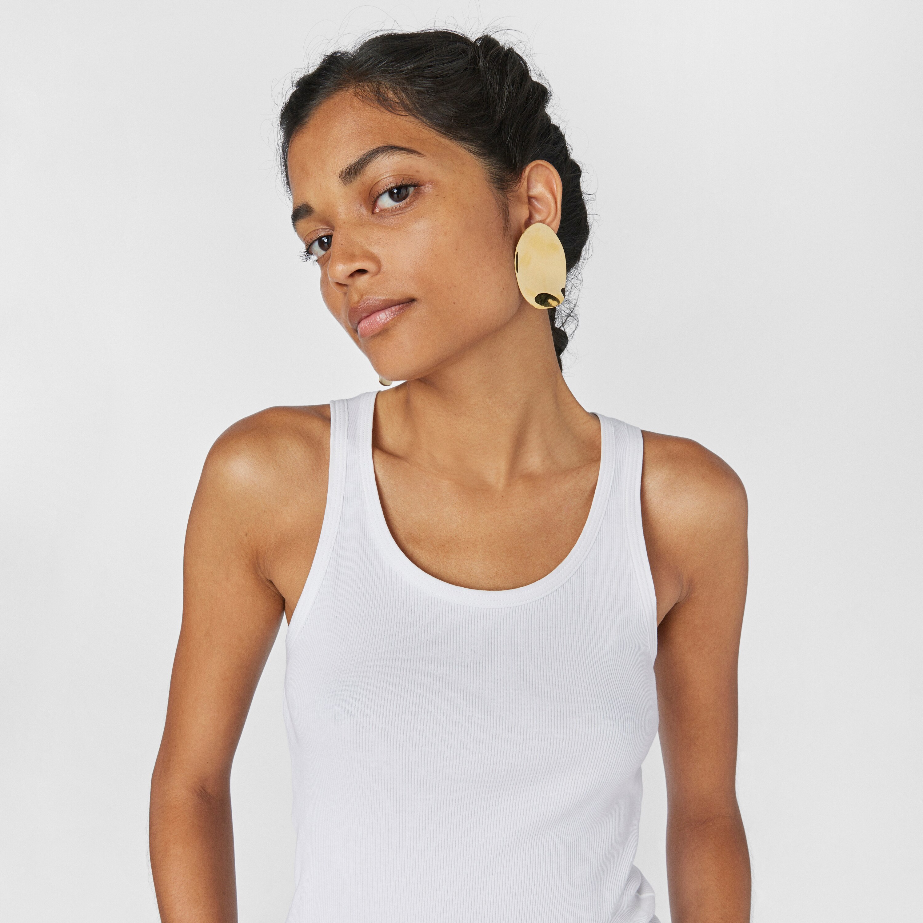 18K gold vermeil Nenufar petal Earrings