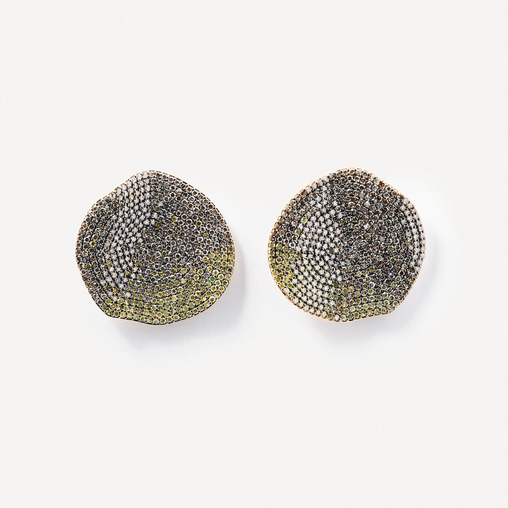 gold Earrings with yellow diamonds TOUS ATELIER Nenufar