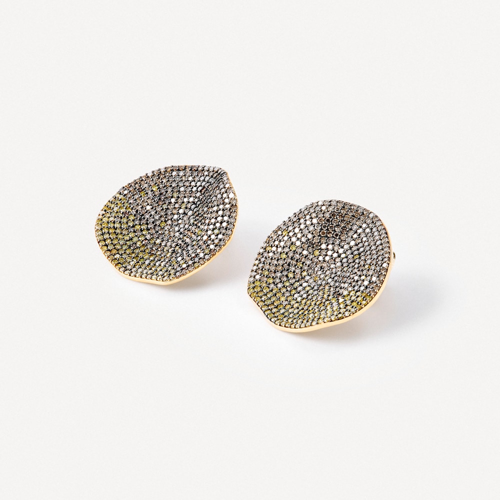 gold Earrings with yellow diamonds TOUS ATELIER Nenufar