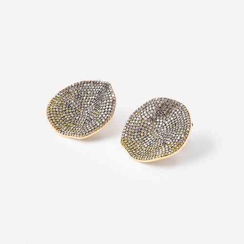 Small gold Earrings with yellow diamonds TOUS ATELIER Nenufar
