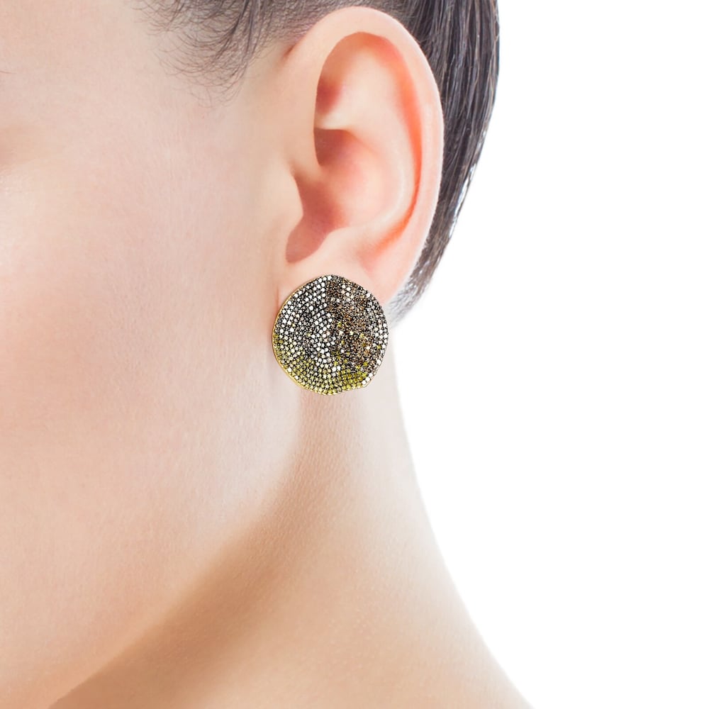 gold Earrings with yellow diamonds TOUS ATELIER Nenufar