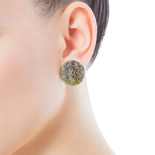 Small gold Earrings with yellow diamonds TOUS ATELIER Nenufar