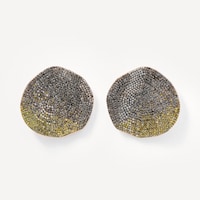 Pendientes grandes ATELIER Nenufar de oro y diamantes amarillos