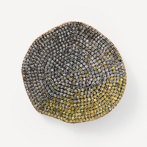 Large gold Earrings with yellow diamonds TOUS ATELIER Nenufar